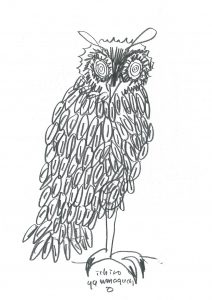 山口一郎アート　原画　OWL